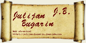 Julijan Bugarin vizit kartica